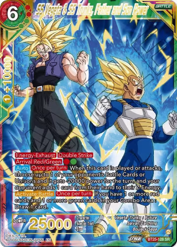 SS Vegeta & SS Trunks, Father and Son Power (BT25-128), Legend of the Dragon Balls — DB Super card price