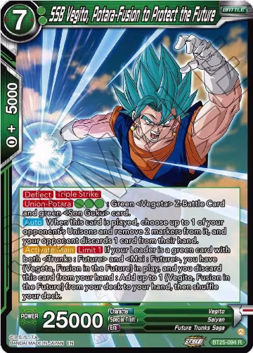 SSB Vegito, Potara-Fusion to Protect the Future (BT25-094), Legend of the Dragon Balls — DB Super card price