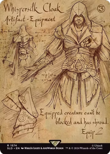 Whispersilk Cloak (1574) (1574), Secret Lair Drop Series — Magic card price