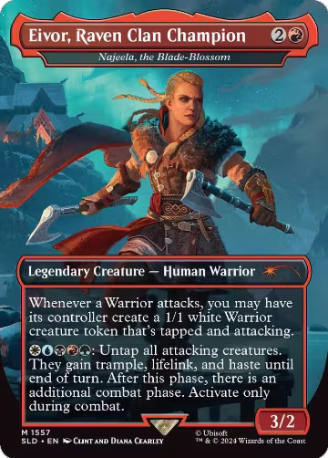 Eivor, Raven Clan Champion - Najeela, the Blade-Blossom (1557), Secret Lair Drop Series — Magic card price