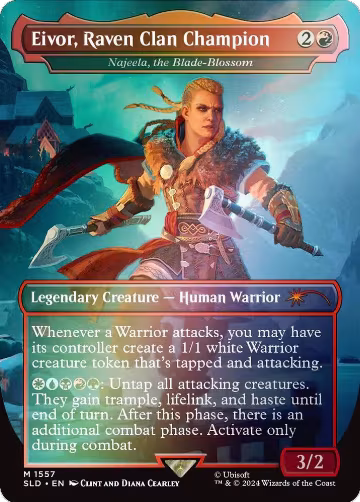 Eivor, Raven Clan Champion - Najeela, the Blade-Blossom (Rainbow Foil) (1557), Secret Lair Drop Series — Magic card price