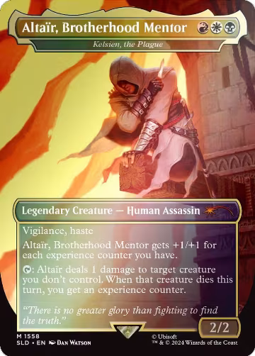 Altair, Brotherhood Mentor - Kelsien, the Plague (Rainbow Foil) (1558), Secret Lair Drop Series — Magic card price