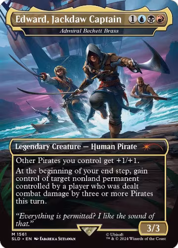 Edward, Jackdaw Captain - Admiral Beckett Brass (1561), Secret Lair Drop Series — Magic card price