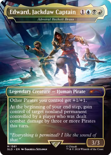 Edward, Jackdaw Captain - Admiral Beckett Brass (Rainbow Foil) (1561), Secret Lair Drop Series — Magic card price