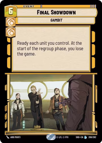Final Showdown (208/262), Shadows of the Galaxy — Star Wars card price