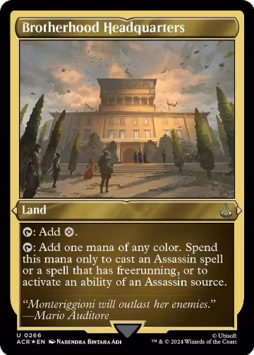 Brotherhood Headquarters (Foil Etched) (266), Universes Beyond: Assassin's Creed — Magic card price