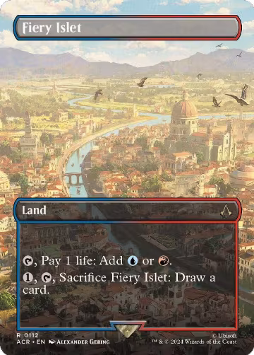 Fiery Islet (Borderless) (112), Universes Beyond: Assassin's Creed — Magic card price