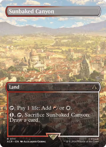 Sunbaked Canyon (Borderless) (111), Universes Beyond: Assassin's Creed — Magic card price