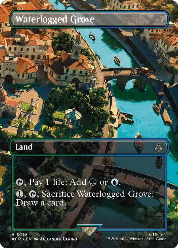 Waterlogged Grove (Borderless) (116), Universes Beyond: Assassin's Creed — Magic card price