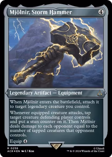 Mjolnir, Storm Hammer (Foil Etched) (258), Universes Beyond: Assassin's Creed — Magic card price