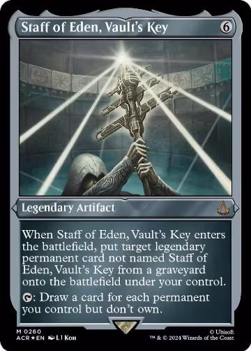 Staff of Eden, Vault's Key (Foil Etched) (260), Universes Beyond: Assassin's Creed — Magic card price