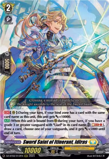 Sword Saint of Itinerant, Idiras (DZ-BT02/012EN), DZ-BT02: Illusionless Strife — Vanguard card price
