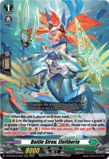 Battle Siren, Eleftheria (DZ-BT02/015EN), DZ-BT02: Illusionless Strife — Vanguard card price