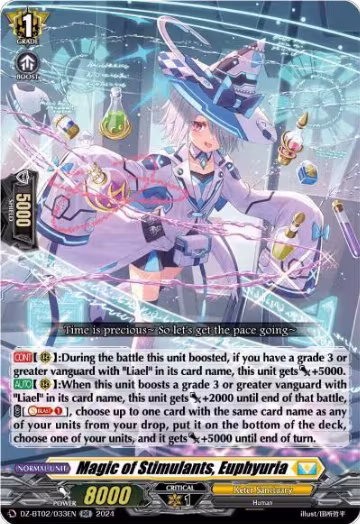 Magic of Stimulants, Euphyuria (DZ-BT02/033EN), DZ-BT02: Illusionless Strife — Vanguard card price