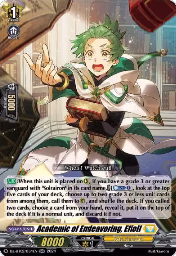 Academic of Endeavoring, Effoll (DZ-BT02/034EN), DZ-BT02: Illusionless Strife — Vanguard card price