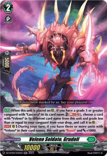 Veleno Soldato, Grudoli (DZ-BT02/035EN), DZ-BT02: Illusionless Strife — Vanguard card price