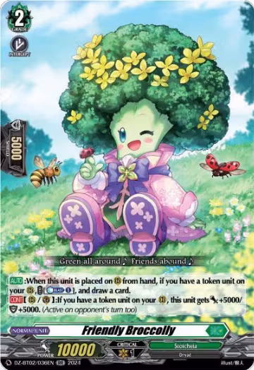 Friendly Broccolly (DZ-BT02/036EN), DZ-BT02: Illusionless Strife — Vanguard card price