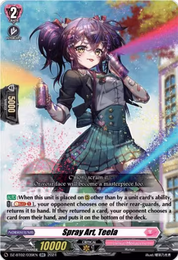 Spray Art, Teela (DZ-BT02/039EN), DZ-BT02: Illusionless Strife — Vanguard card price