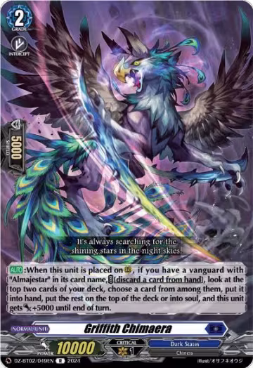 Griffith Chimaera (DZ-BT02/049EN), DZ-BT02: Illusionless Strife — Vanguard card price
