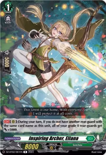 Inspiring Archer, Eliana (DZ-BT02/061EN), DZ-BT02: Illusionless Strife — Vanguard card price