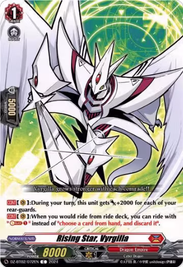 Rising Star, Vyrgilla (DZ-BT02/072EN), DZ-BT02: Illusionless Strife — Vanguard card price
