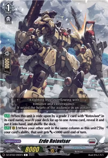 Erde Rotovisor (DZ-BT02/090EN), DZ-BT02: Illusionless Strife — Vanguard card price
