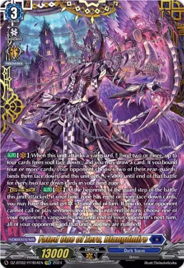 Fated One of Zero, Blangdmire (FFR) (DZ-BT02/FFR04EN), DZ-BT02: Illusionless Strife — Vanguard card price