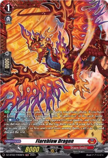 Flareblow Dragon (FR) (DZ-BT02/FR08EN), DZ-BT02: Illusionless Strife — Vanguard card price