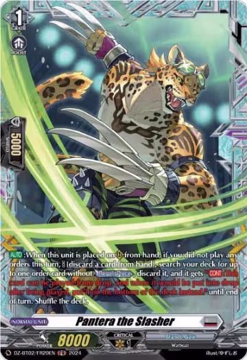 Pantera the Slasher (FR) (DZ-BT02/FR20EN), DZ-BT02: Illusionless Strife — Vanguard card price