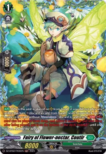 Fairy of Flower-nectar, Coutir (FR) (DZ-BT02/FR35EN), DZ-BT02: Illusionless Strife — Vanguard card price