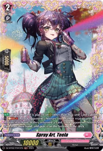Spray Art, Teela (FR) (DZ-BT02/FR41EN), DZ-BT02: Illusionless Strife — Vanguard card price