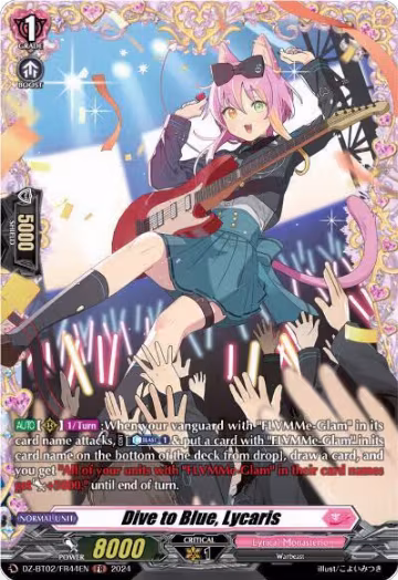Dive to Blue, Lycaris (FR) (DZ-BT02/FR44EN), DZ-BT02: Illusionless Strife — Vanguard card price