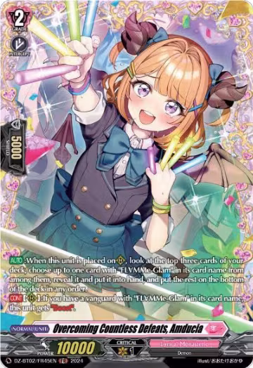Overcoming Countless Defeats, Amducia (FR) (DZ-BT02/FR45EN), DZ-BT02: Illusionless Strife — Vanguard card price