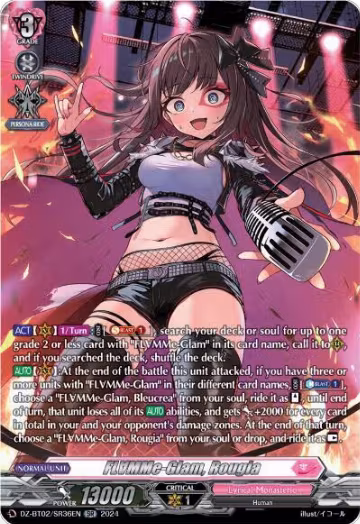 FLMMe-Glam, Rougia (SR) (DZ-BT02/SR36EN), DZ-BT02: Illusionless Strife — Vanguard card price