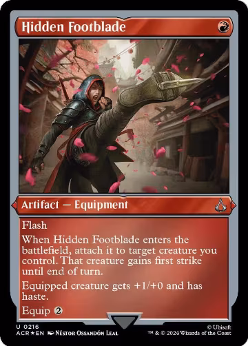 Hidden Footblade (Foil Etched) (216), Universes Beyond: Assassin's Creed — Magic card price
