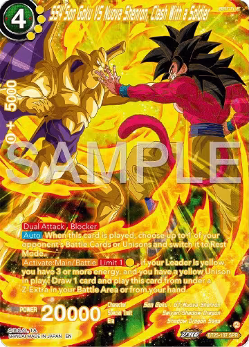 SS4 Son Goku Vs Nuova Shenron, Clash With a Soldier (SPR) (BT25-107), Legend of the Dragon Balls — DB Super card price