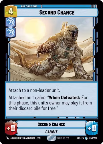 Second Chance (053/262), Shadows of the Galaxy — Star Wars card price