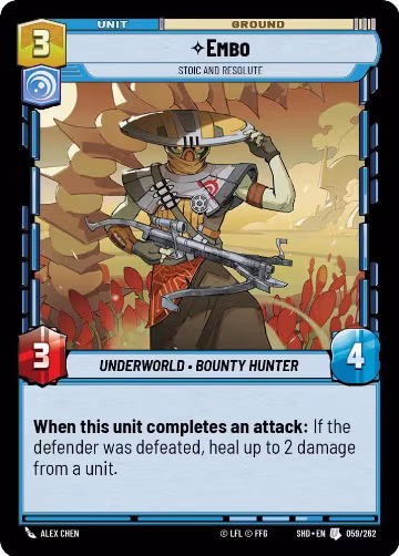 Embo - Stoic and Resolute (059/262), Shadows of the Galaxy — Star Wars card price