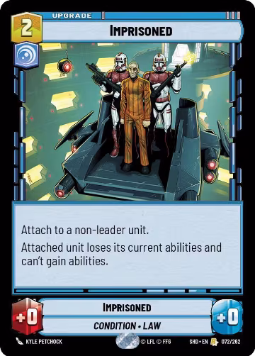 Imprisoned (072/262), Shadows of the Galaxy — Star Wars card price