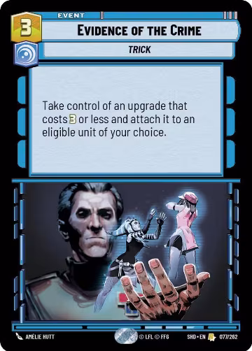 Evidence of the Crime (077/262), Shadows of the Galaxy — Star Wars card price
