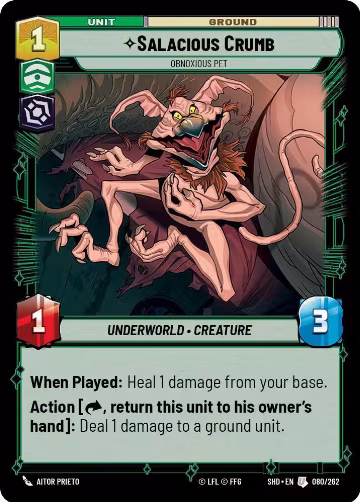 Salacious Crumb - Obnoxious Pet (080/262), Shadows of the Galaxy — Star Wars card price