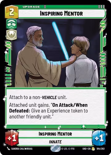 Inspiring Mentor (104/262), Shadows of the Galaxy — Star Wars card price