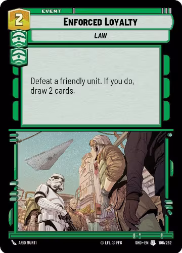Enforced Loyalty (108/262), Shadows of the Galaxy — Star Wars card price