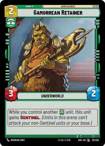 Gamorrean Retainer (112/262), Shadows of the Galaxy — Star Wars card price