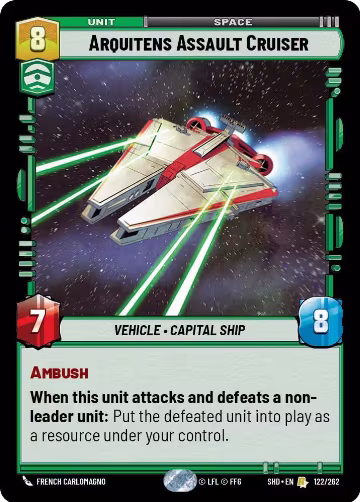 Arquitens Assault Cruiser (122/262), Shadows of the Galaxy — Star Wars card price