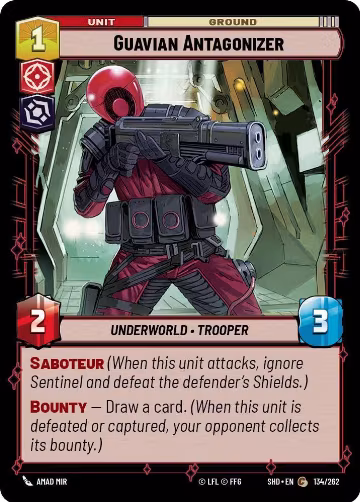 Guavian Antagonizer (134/262), Shadows of the Galaxy — Star Wars card price