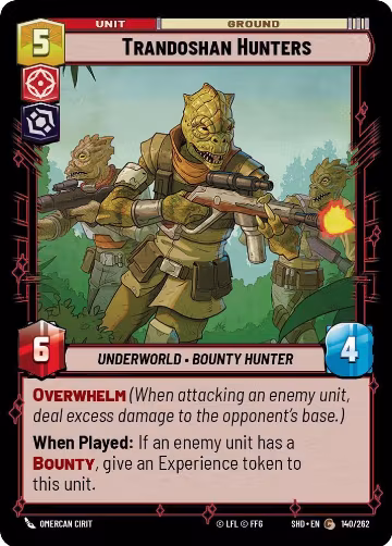 Trandoshan Hunters (140/262), Shadows of the Galaxy — Star Wars card price