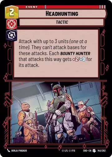 Headhunting (145/262), Shadows of the Galaxy — Star Wars card price