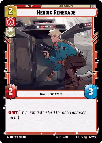 Heroic Renegade (146/262), Shadows of the Galaxy — Star Wars card price