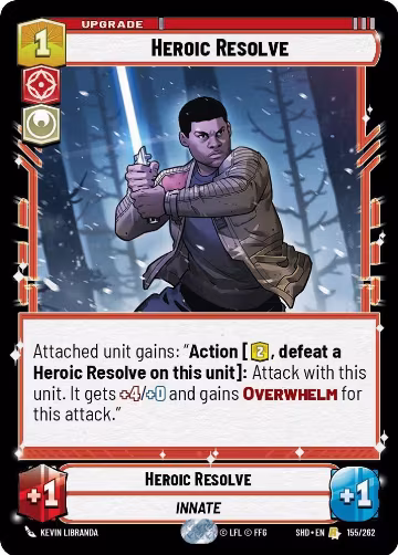 Heroic Resolve (155/262), Shadows of the Galaxy — Star Wars card price